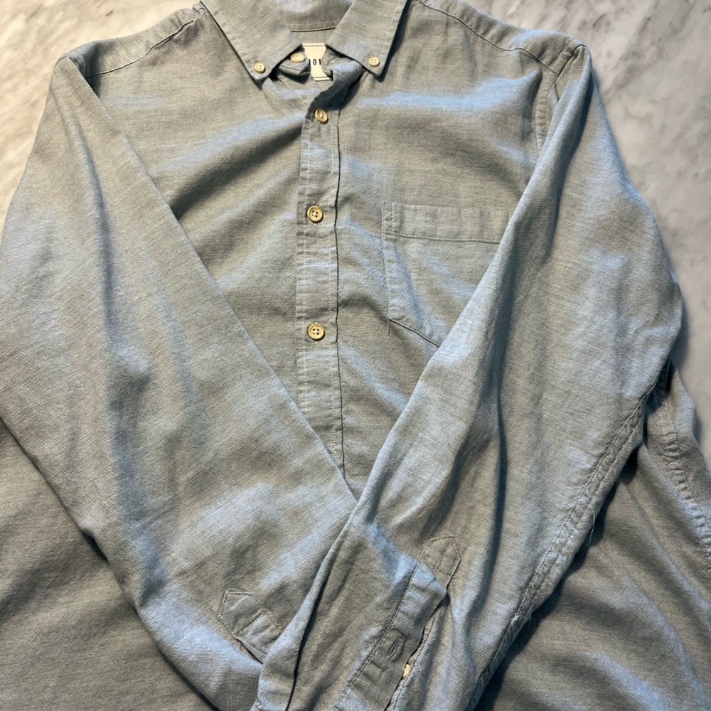 Men's Blue Button-Down Shirt